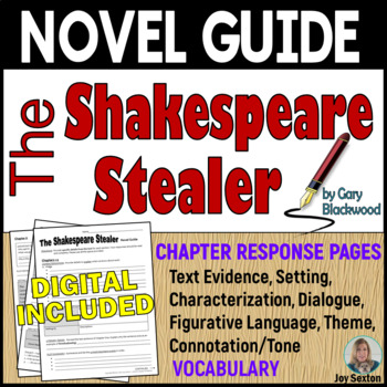 Preview of The Shakespeare Stealer: Novel Guide - Print & Digital
