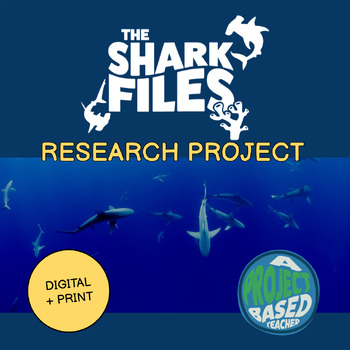 Preview of The Shark Files - Digital Research & Writing Project for Middle School ELA