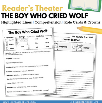 Preview of The Boy Who Cried Wolf Reader's Theater