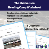 The Shinkansen High Speed Rail Reading Comprehension Worksheet