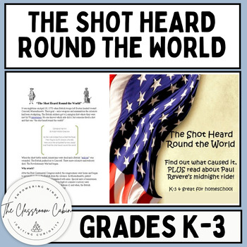 Preview of The Shot Heard Round the World American History Lesson for Grades K-3