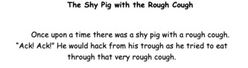 Preview of The Shy Pig with the Rough Cough: Decodable Text sounds of ough
