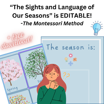 Preview of The Sights and Language of Our Seasons by The Montessori Method - EDITABLE