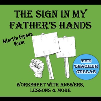 Preview of The Sign in My Father's Hands Poem: Lessons, Worksheet + Answers & More!