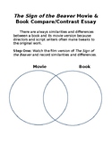 The Sign of the Beaver Book & Movie Compare/Contrast Essay