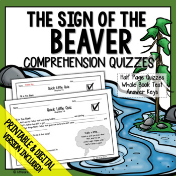 Preview of The Sign of the Beaver Comprehension Questions (Sign of the Beaver Test)