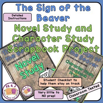 Preview of The Sign of the Beaver Novel Study and Scrapbook Project