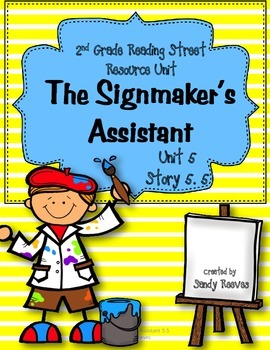Preview of The Signmaker's Assistant Reading Street 2nd Grade Unit 5 Story 5 CCSS