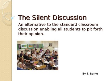Preview of The Silent Discussion