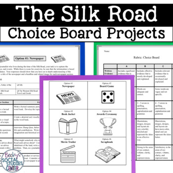 Preview of The Silk Road Choice Board Projects