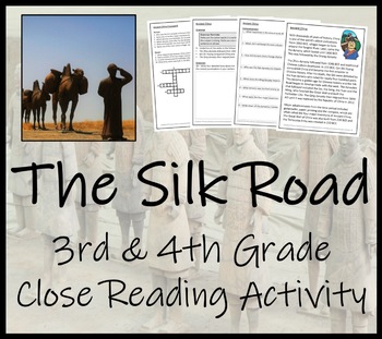 Preview of The Silk Road Close Reading Comprehension Activity | 3rd Grade & 4th Grade