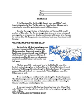 Silk Road Worksheets Teaching Resources Teachers Pay