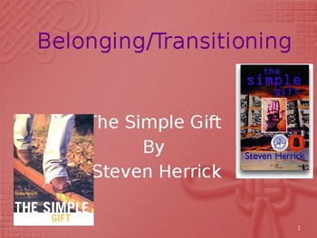 Preview of The Simple Gift by Steven Herrick - PowerPoint