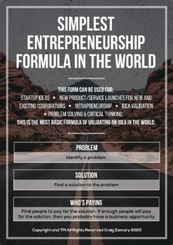 Preview of The Simplest Entrepreneurship Formula in the World  I  AWARD WINNING