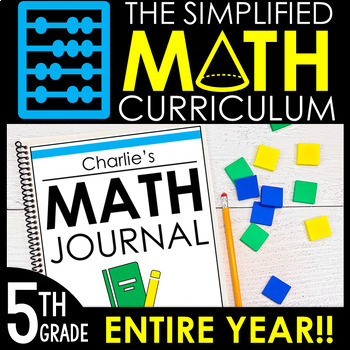 Preview of The Simplified Math Curriculum for 5th Grade | ENTIRE YEAR BUNDLE
