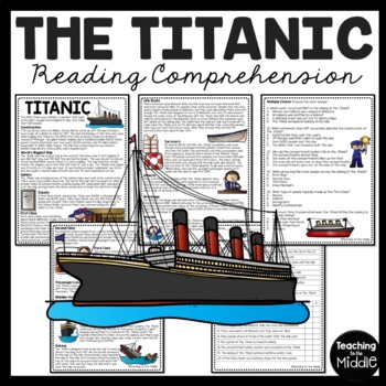 Preview of The Sinking of the Titanic Disaster Reading Comprehension Worksheet