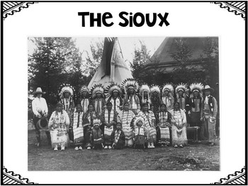Preview of The Sioux PowerPoint with Graphic Organizer, Quiz, and Comprehension Questions