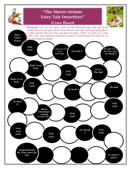 Preview of The Sisters Grimm Fairytale Detectives Game Board Activity
