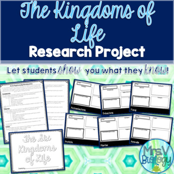 Preview of The Six Kingdoms of Life Research Book Project-Distance Learning
