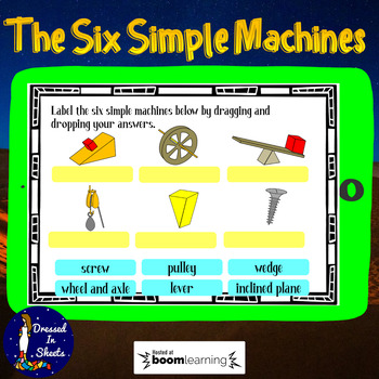 Preview of The Six Simple Machines BOOM Cards Distance Learning