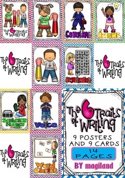 Preview of The Six traits of Writing (9 Posters and 9 Cards)