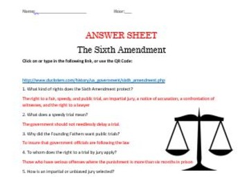 32 Amendment Worksheet Answer Key - Worksheet Source 2021