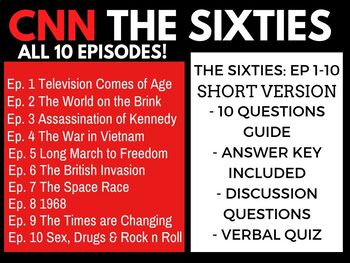 Preview of The Sixties CNN Ep. 1-10 Bundle - SHORT VERSION