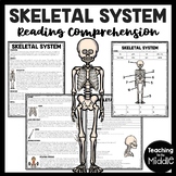The Skeletal System Informational Text Reading Comprehensi