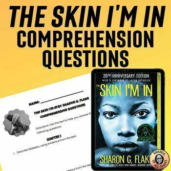 Preview of The Skin I'm In Sharon Flake Novel Chapter Comprehension Questions w/ Answer Key