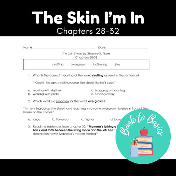 Preview of The Skin I'm In-Sharon G. Flake Chapters 28-32 Reading Questions