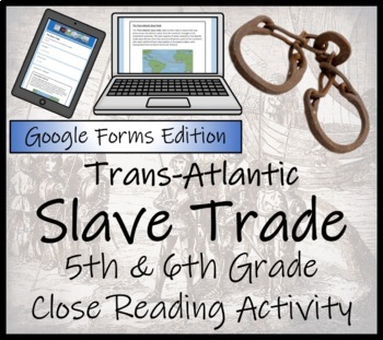 Preview of The Slave Trade Close Reading Activity Digital & Print | 5th Grade & 6th Grade