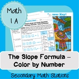 The Slope Formula Color by Number