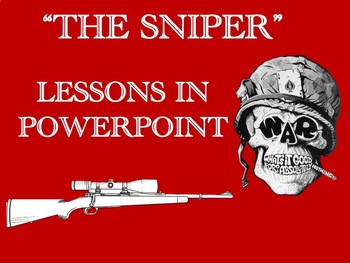 Preview of The Sniper Lessons in PowerPoint for Teaching Short Story