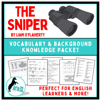 Preview of The Sniper - Liam O'Flaherty - Vocabulary Background Knowledge Packet - Easel