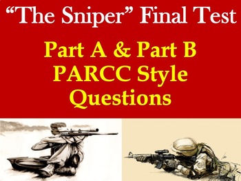 Preview of The Sniper – Reading Comprehension – PARCC Style Final Test