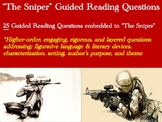 The Sniper – Text Study with 25 Guided Reading Questions