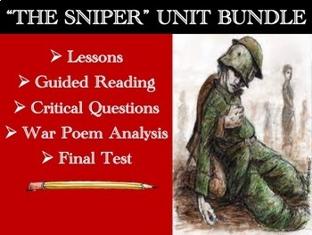 Preview of The Sniper by Liam O'Flaherty – Bundled Lessons & Materials for Full Unit