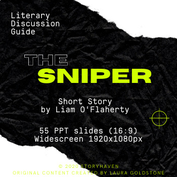 Preview of The Sniper by Liam O'Flaherty - Discussion PPT Slides (1920x1080px)