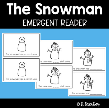 Preview of Snowman Emergent Reader with Differentiated Word Work - Winter Easy Reader
