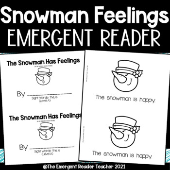 Preview of The Snowman Has Feelings Emergent Reader