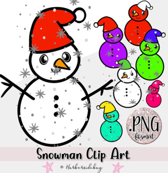 The Snowman Kit | Clip Art | Christmas Illustration | DIY Craft