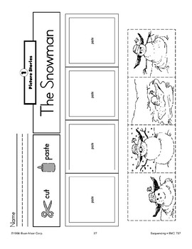 Snowman Sequencing Worksheet Free - Preschool Worksheet Gallery