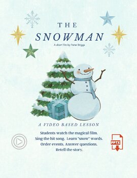 Preview of The Snowman - Video Lesson. Compound Words. Story retelling. Writing.