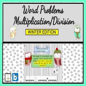 Preview of Word Problems Multiplication and Division Boom Cards