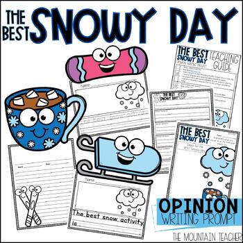 Preview of The Snowy Day Craft & Opinion Writing Prompt with Graphic Organizers for Winter