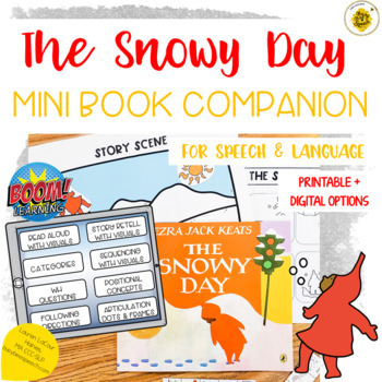 Preview of The Snowy Day Mini Book Companion for Speech Therapy | DIGITAL + PRINTABLE