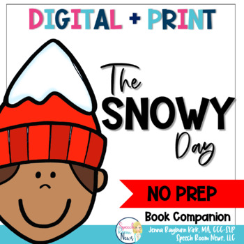 Preview of The Snowy Day: Speech & Language Companion No-Prep Print + Google Slides