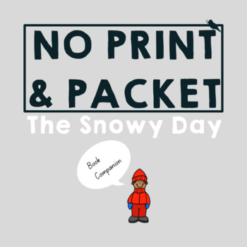 Preview of The Snowy Day Winter Speech Companion Boom™ Cards and Printable Packet