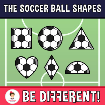 Preview of Soccer Ball Shapes Clipart Geometry Math 2D Sport