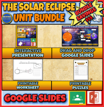 Preview of The Solar Eclipse Unit Bundle: Presentation | Drag & Drop | Puzzles | Worksheets